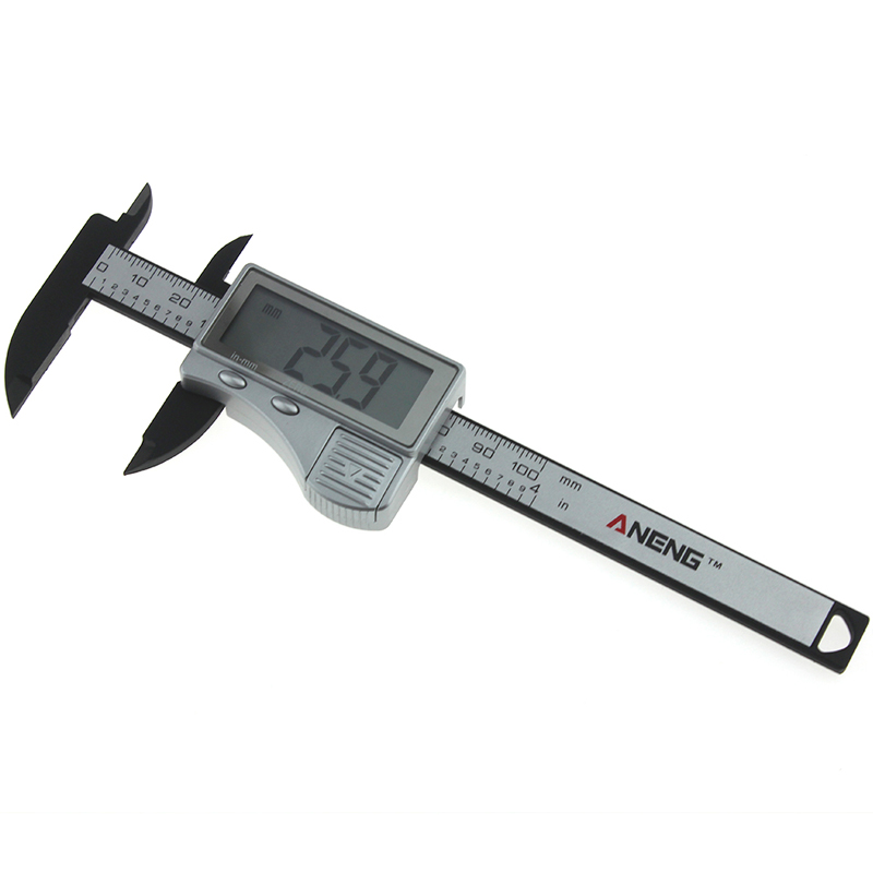 ANENG-100mm-Silver-Carbon-Fiber-Composite-Digital-Vernier-Caliper-LCD-Display-1223867