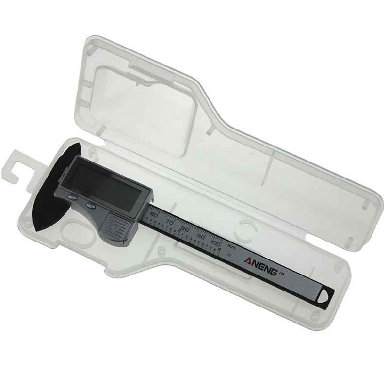 ANENG-100mm-Silver-Carbon-Fiber-Composite-Digital-Vernier-Caliper-LCD-Display-1223867