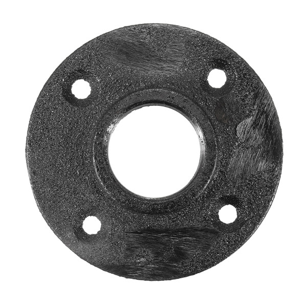 1-Inch-Black-Malleable-Threaded-Iron-Floor-Flange-Steel-Iron-Pipe-Fitting-Wall-Mount-1167257