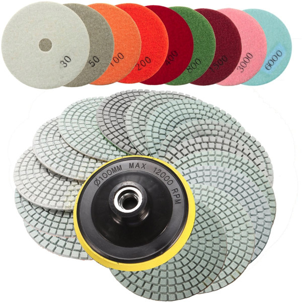 14pcs-4-Inch-30-6000-Grit-Diamond-Polishing-Pads-With-Backer-Pad-1211448