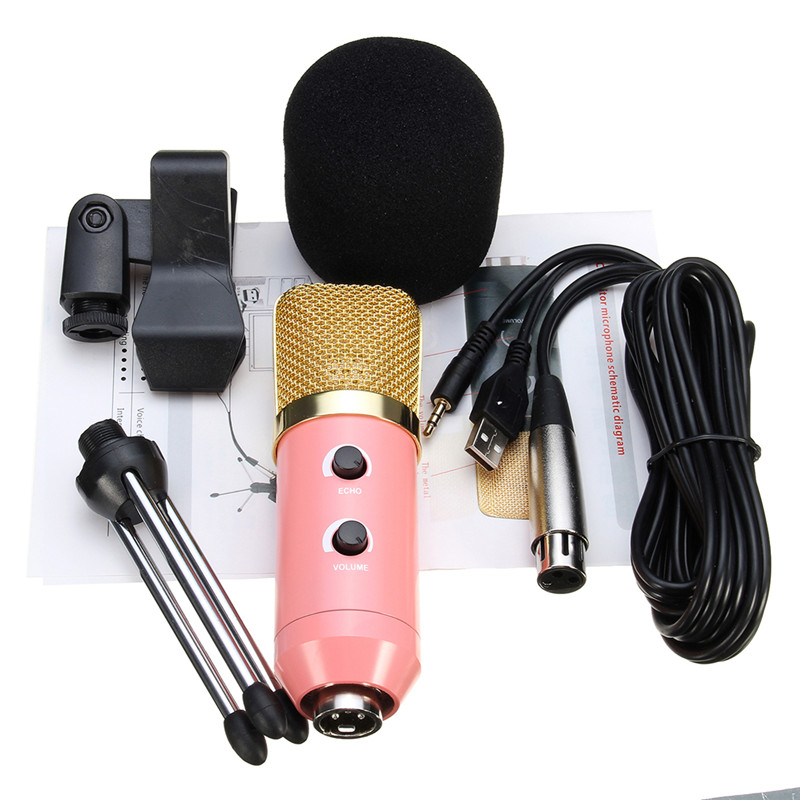 Audio-USB-Condenser-Sound-Studio-Recording-Vocal-Microphone-With-Stand-Mount-1127065