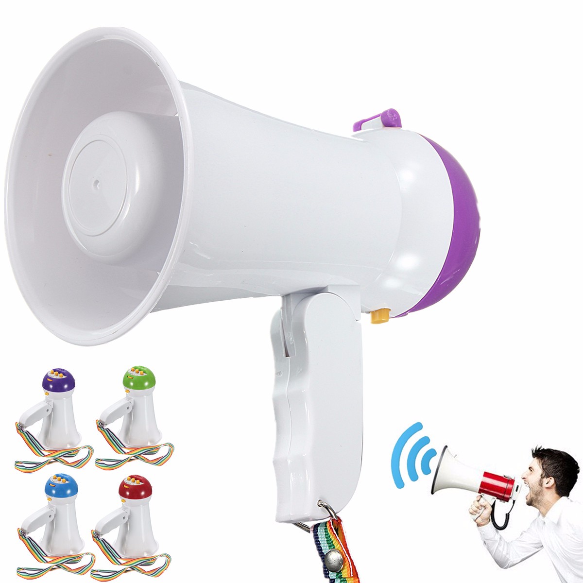 Portable-Foldable-Handheld-Megaphone-Siren-Loudspeaker-Voice-Amplifier-Recorder-1103818