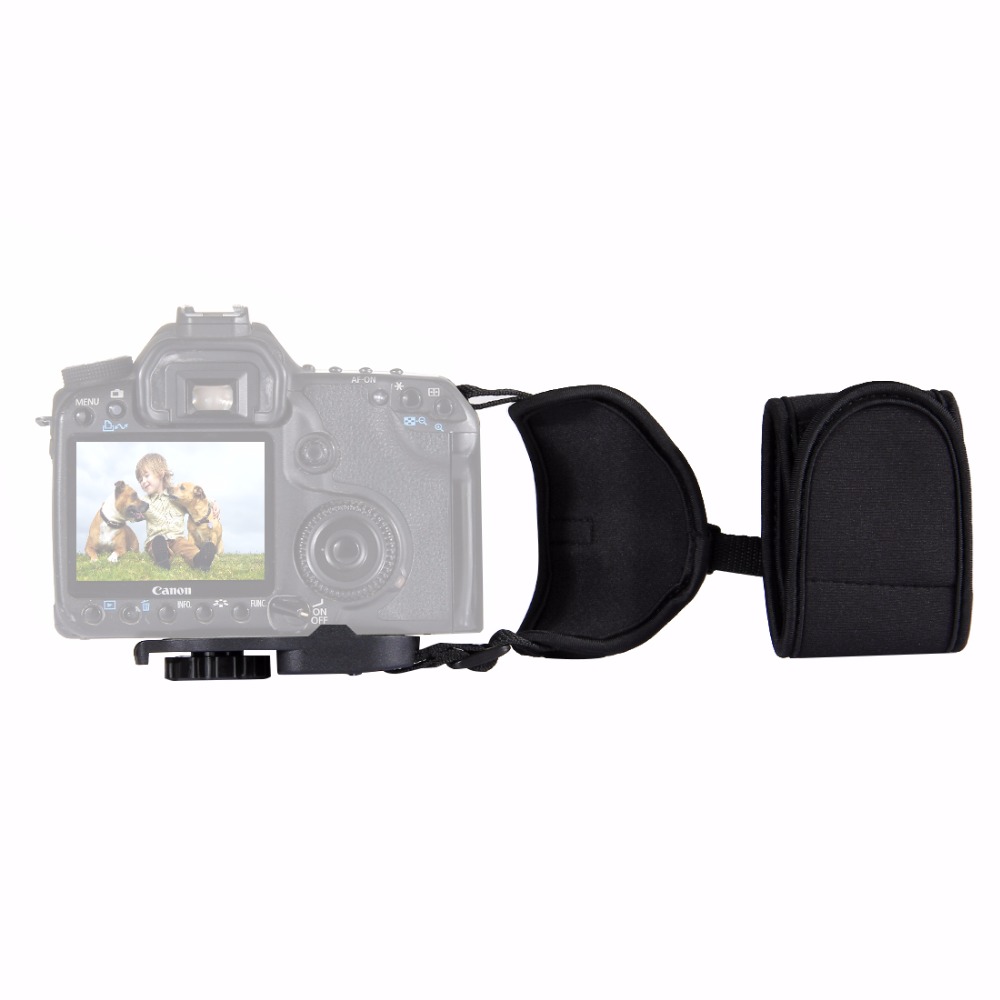PULUZ-PU224-Soft-Neoprene-Hand-Grip-Wrist-Strap-with-Hand-Belt-Screw-Plastic-Plate-for-DSLR-Cameras-1252394