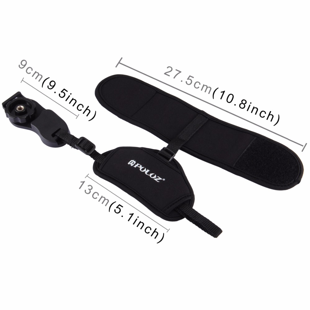 PULUZ-PU224-Soft-Neoprene-Hand-Grip-Wrist-Strap-with-Hand-Belt-Screw-Plastic-Plate-for-DSLR-Cameras-1252394