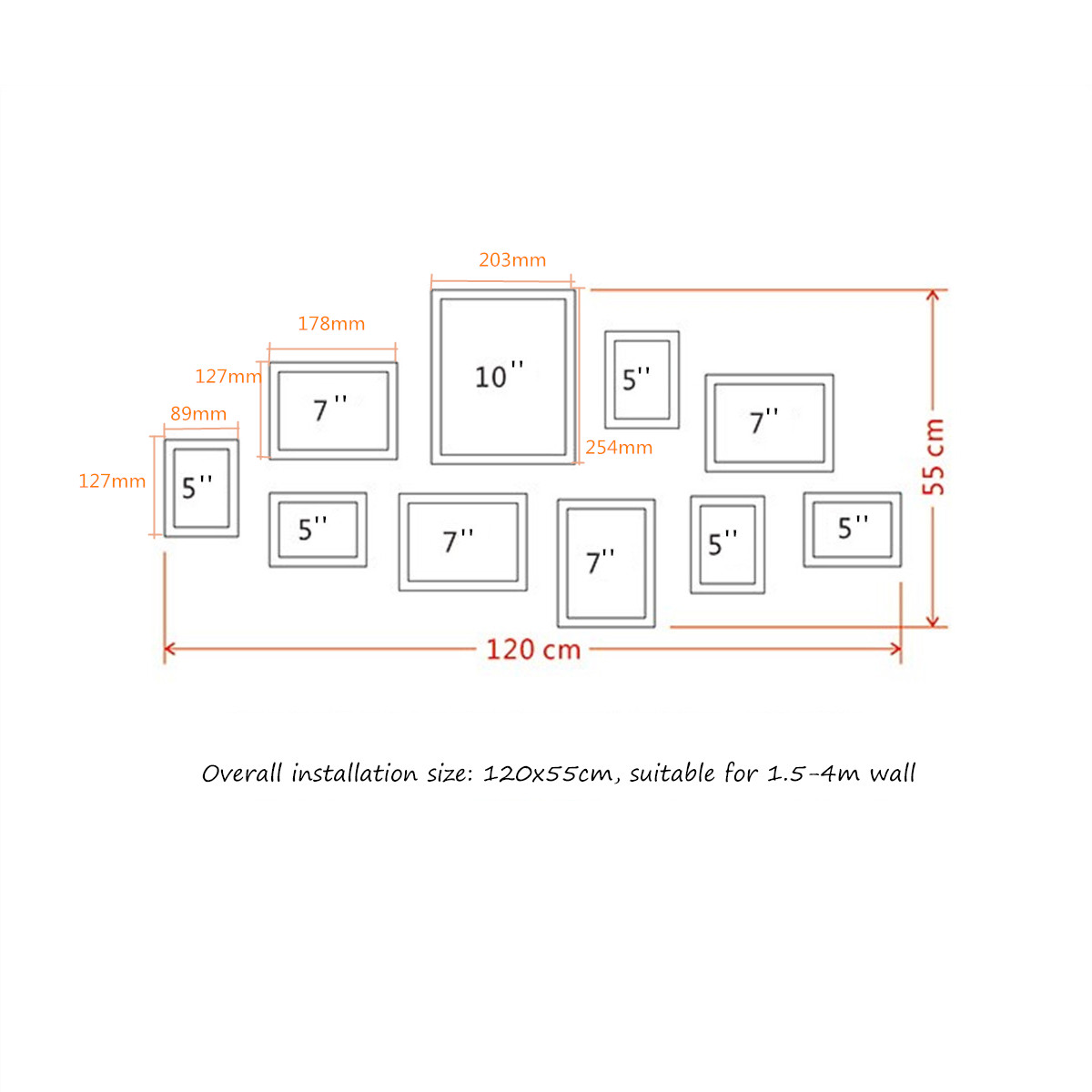 10Pcs-Family-Picture-Multi-Photo-Frame-Set-Holds-10-Photos-Aperture-Wall-Mounted-1295982