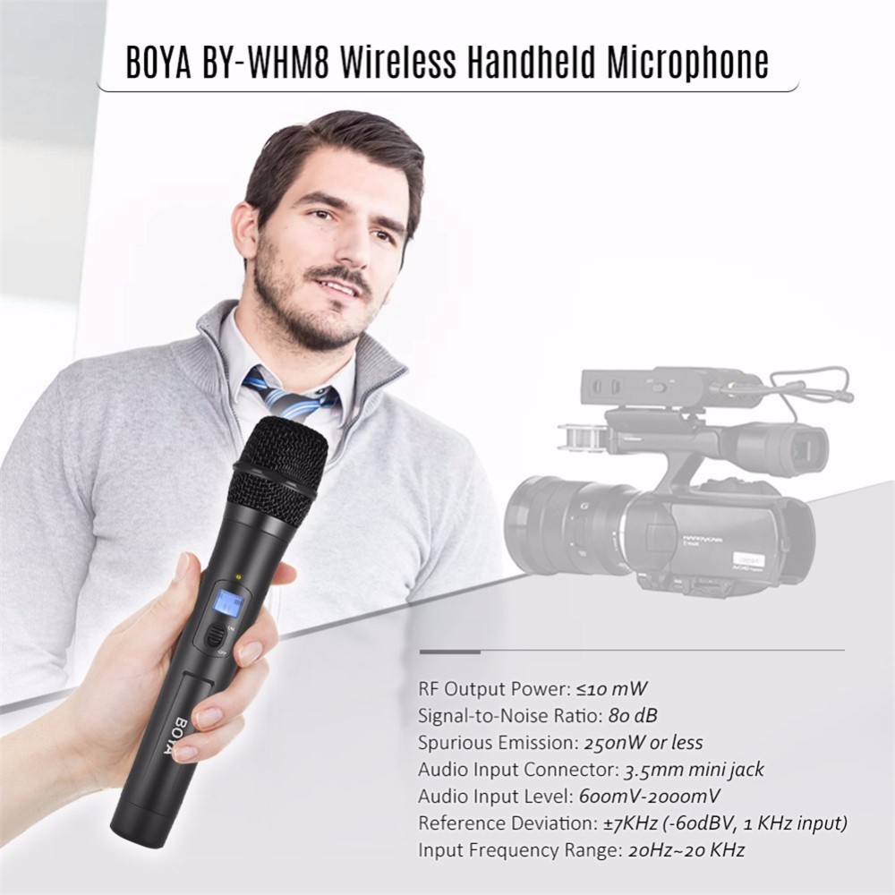 BOYA-BY-WHM8-UHF-Wireless-Handheld-Transmitter-Cardioid-Microphone-with-48-Channels-1258728