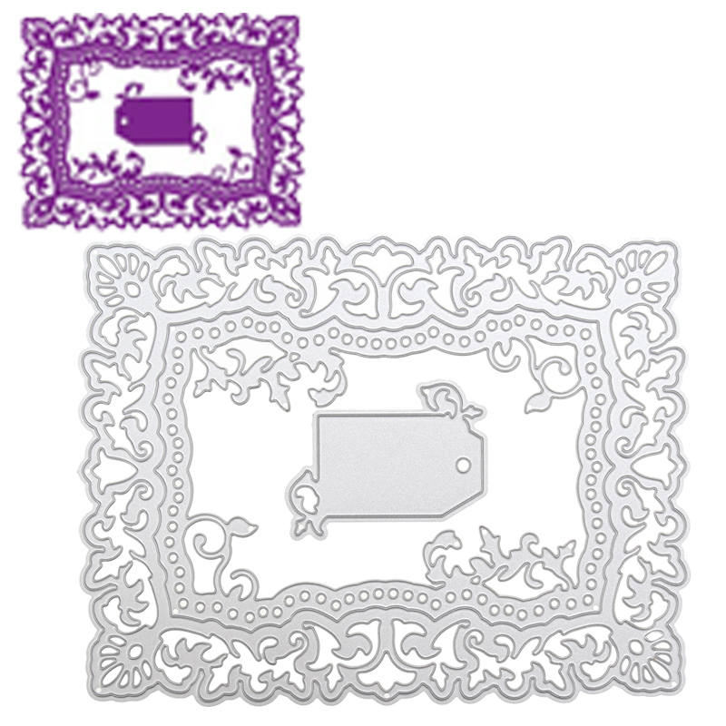 Metal-DIY-Cutting-Dies-Scrapbook-Album-Paper-Card-Embossing-Craft-Flower-Border-1162088
