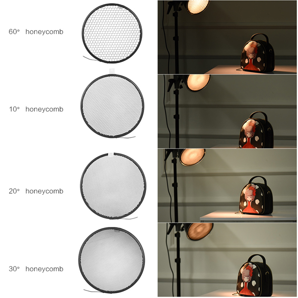 10-20-30-60-Degree-Honeycomb-for-Bowens-Mount-Flash-Light-Speedlite-1158623