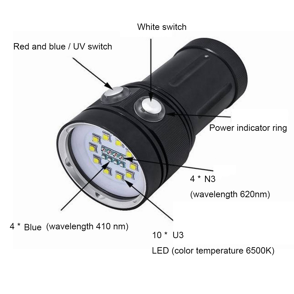 A10-Waterproof-Diving-Photography-LED-Video-Flashlight-10xT6-4xRed-4xBlue-1208182