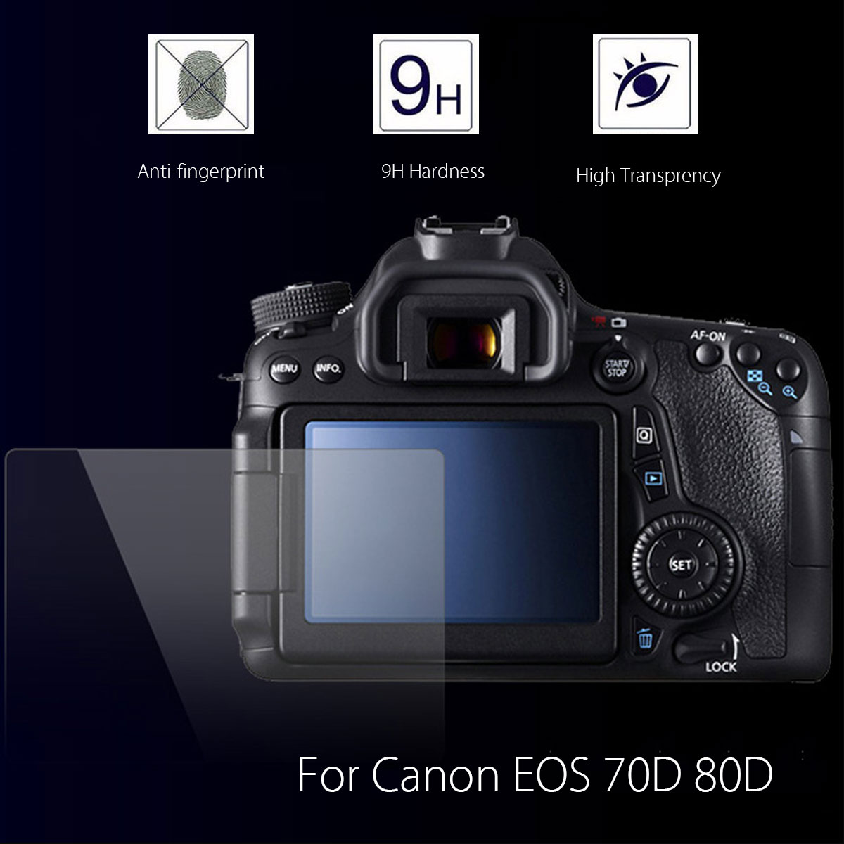 2-Pack-Camera-LCD-Tempered-Glass-Screen-Protector-Guard-For-Canon-EOS-70D-80D-1123293