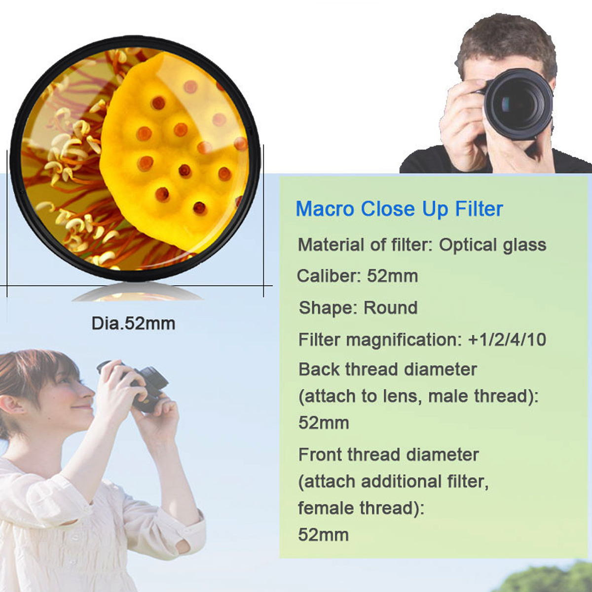 52MM-Close-Up-Macro-Lens-Kit-1-2-4-10-for-DSLR-SLR-Digital-Camera-1137186