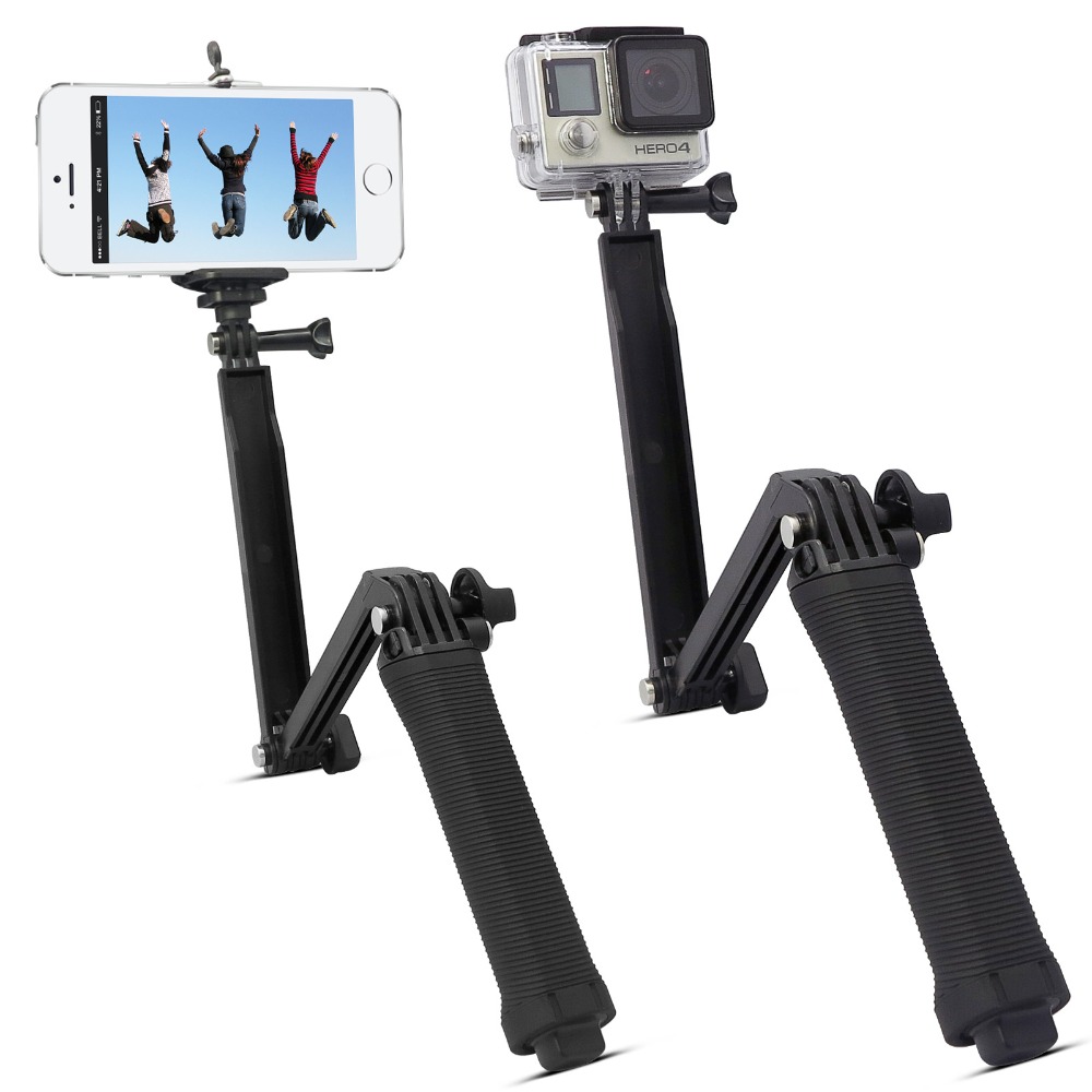 SHOOT-XTGP217-Foldable-Multi-functional-3-Way-Grip-Arm-Monopod-Stand-Mini-Tripod-Selfie-Stick-for-Go-1273853