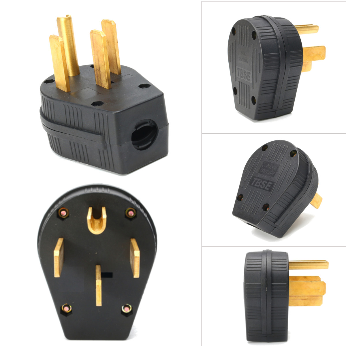 1Pcs-NEMA-14-50P-50A-125250V-Straight-Blade-Angle-Plug-US-Four-Holes-Plug-Adapter-1412037