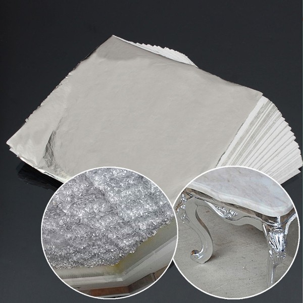 100-Leaves-Fake-Silver-Leaf-Sheets-For-Gilding-Decoration-Art-Work-Craft-14-x-14cm-1004221