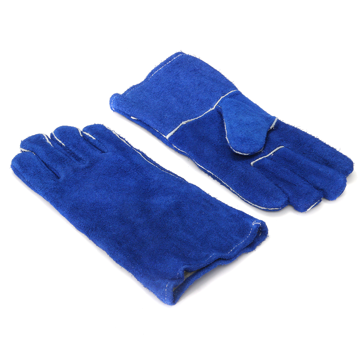 1-Pair-Wood-Burner-Welder-Gauntlets-Fire-High-Temp-Stoves-Protection-Long-Gloves-Blue-1161581