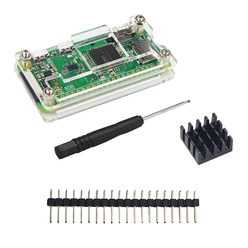 4-in-1-Acrylic-Clear-Case-Enclosure-Box--Aluminum-Heat-Sink--GPIO-40-Pin-Connector--Screwdriver-For--1256672