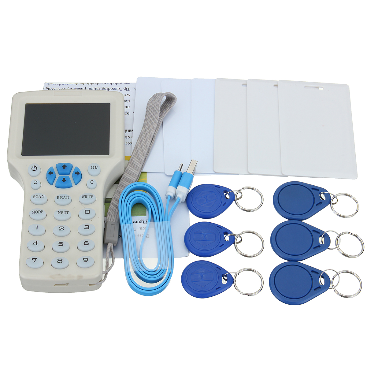 10-Frequency-RFID-Copy-Encrypted-NFC-Smart-ID-IC-Card-Reader-Writer-with-12pcs-Keyfbobs-1270370