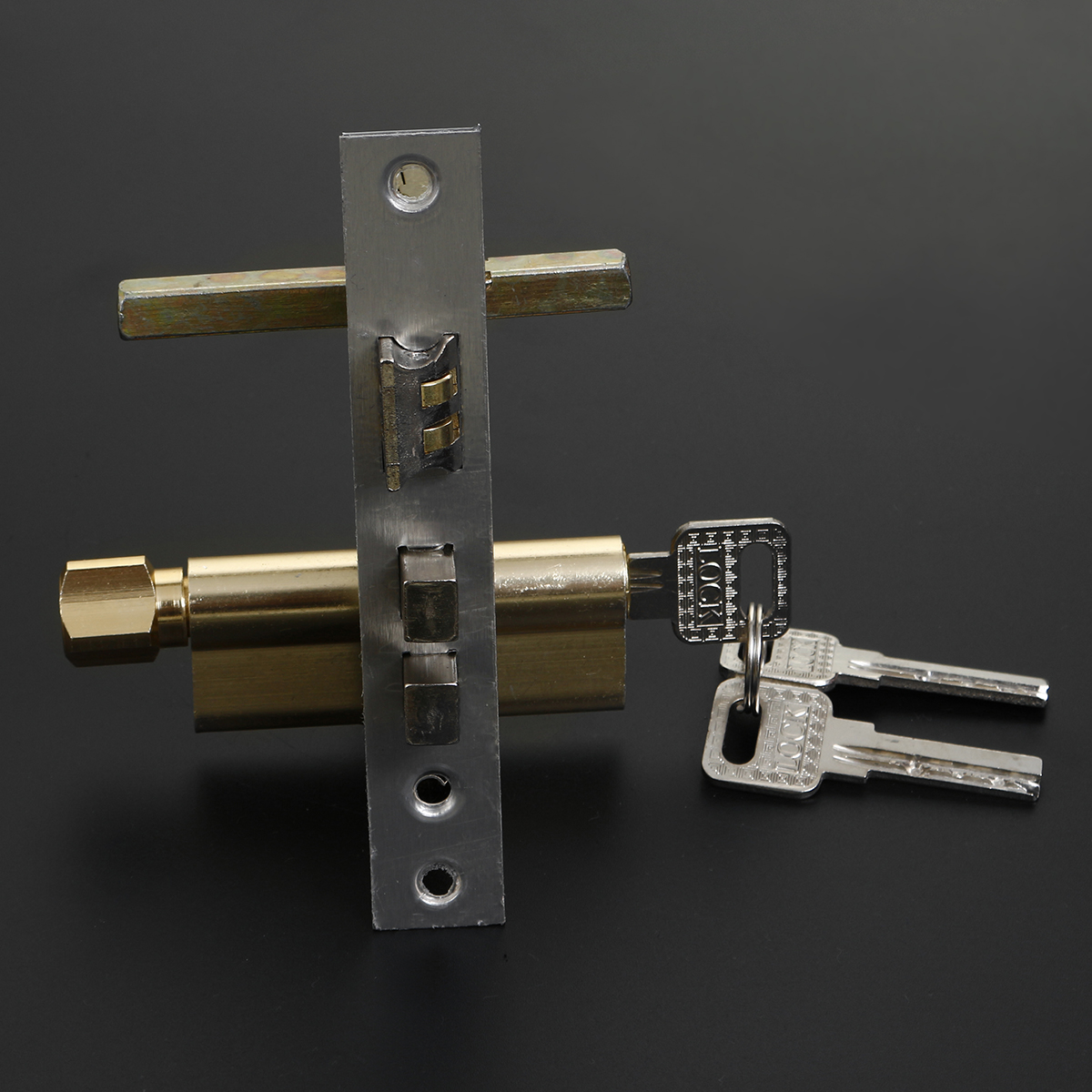 2-Set-Aluminum-Alloy-Dual-Latch-Door-Handle-Front-Back-Lever-Security-Lock-Cylinder-with-Key-1409221