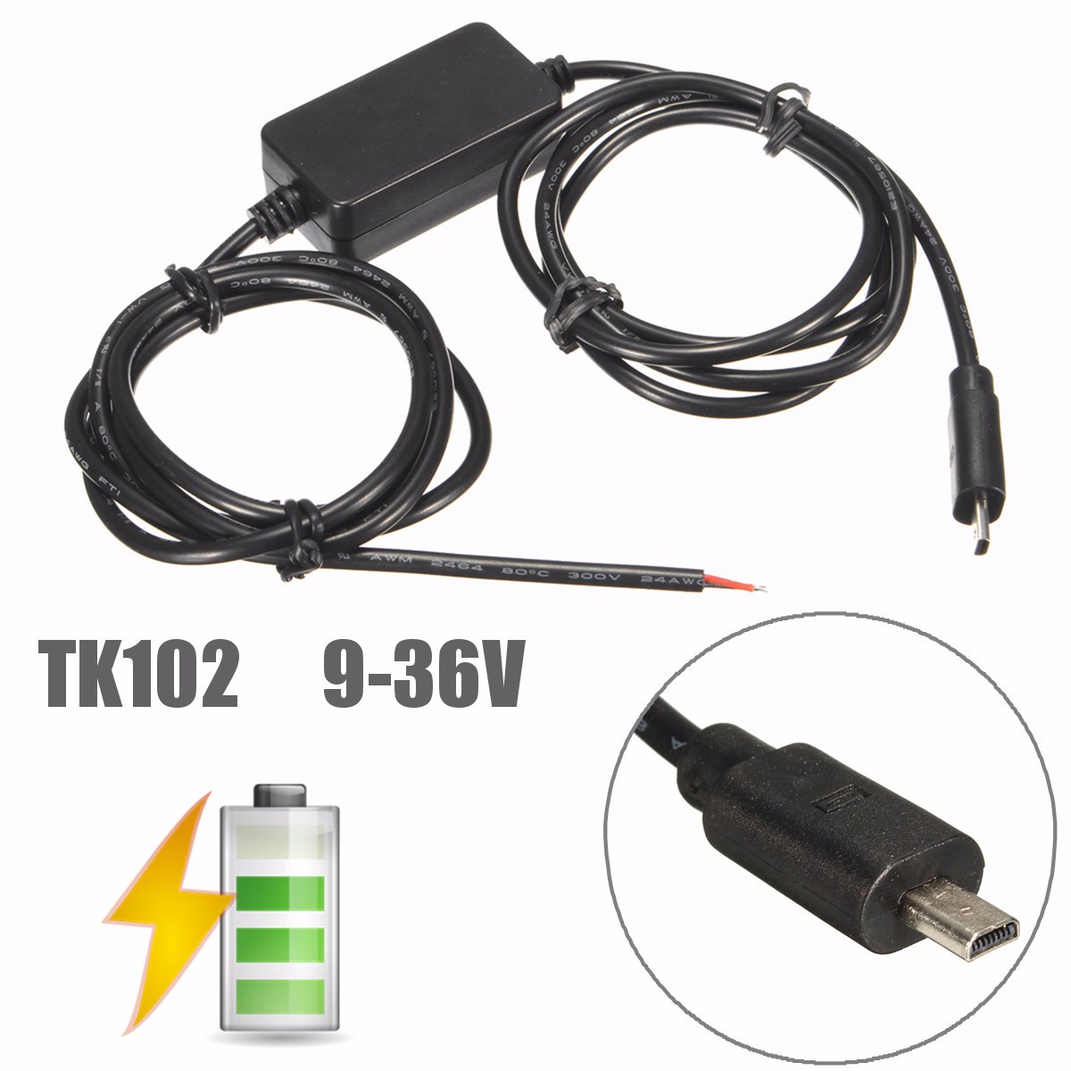 Hard-Wire-GPS-Tracker-Charger-Kit-Car-Vehicle-Battery-Adapter-for-TK102-Nano-1039912