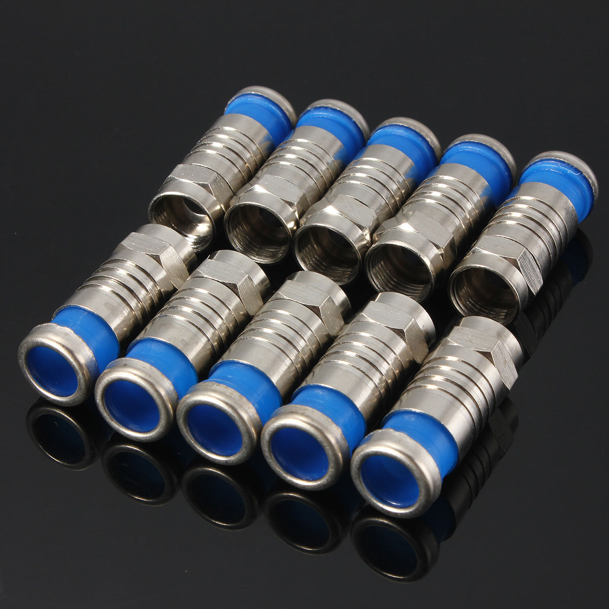 10Pcs-F-Male-Plug-Connectors-Compression-for-RG59-Coaxial-Cable-RG6-1047244