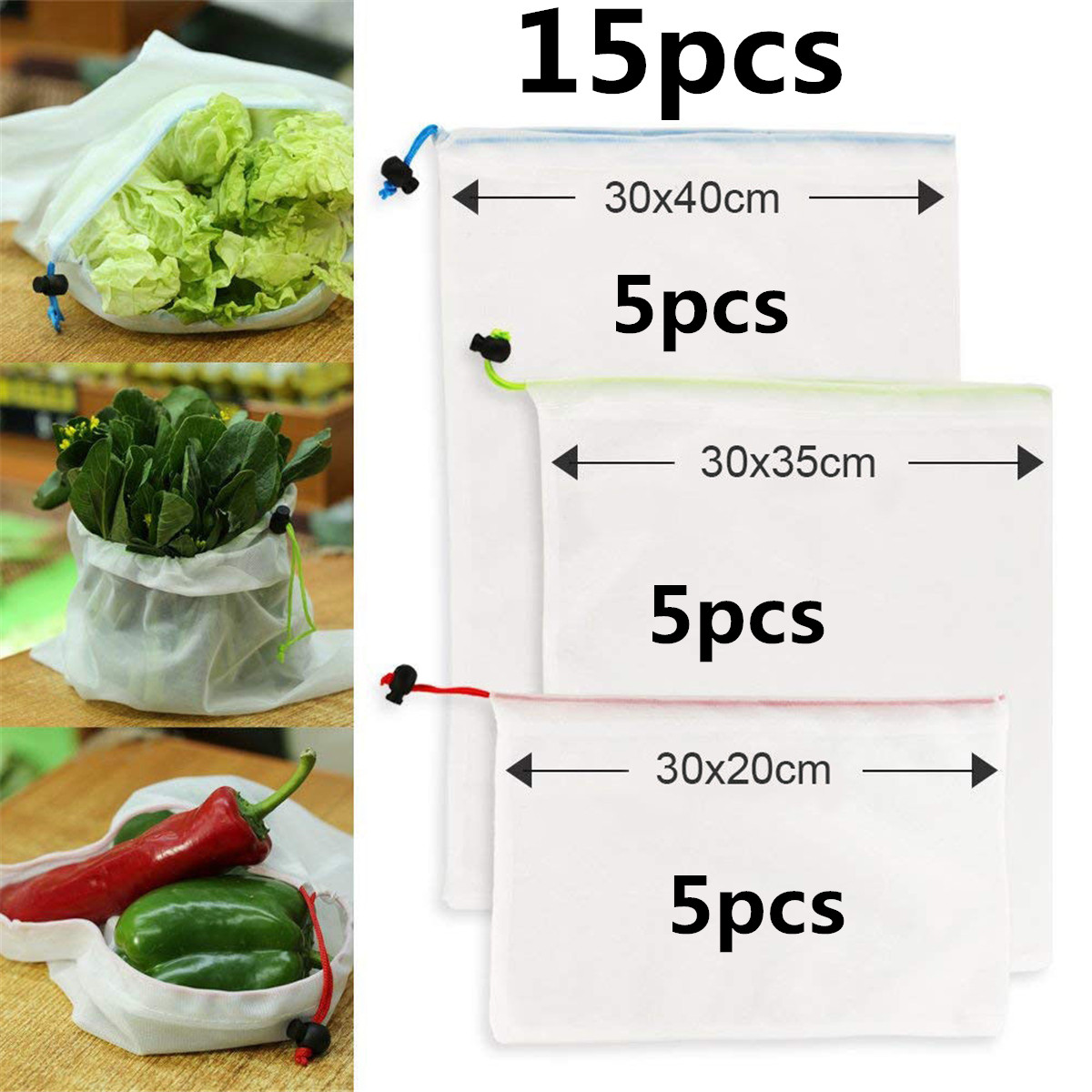 15pcs-Reusable-Mesh-Produce-Bags-Vegetable-Fruit-Storage-Shopping-Grocery-Bag-1359532