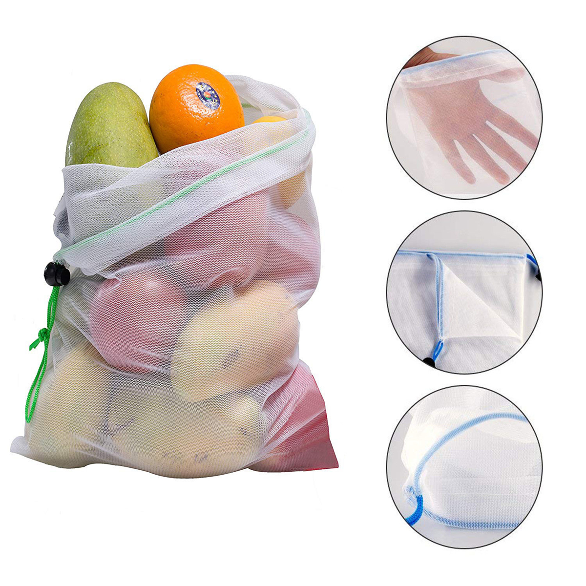 15pcs-Reusable-Mesh-Produce-Bags-Vegetable-Fruit-Storage-Shopping-Grocery-Bag-1359532