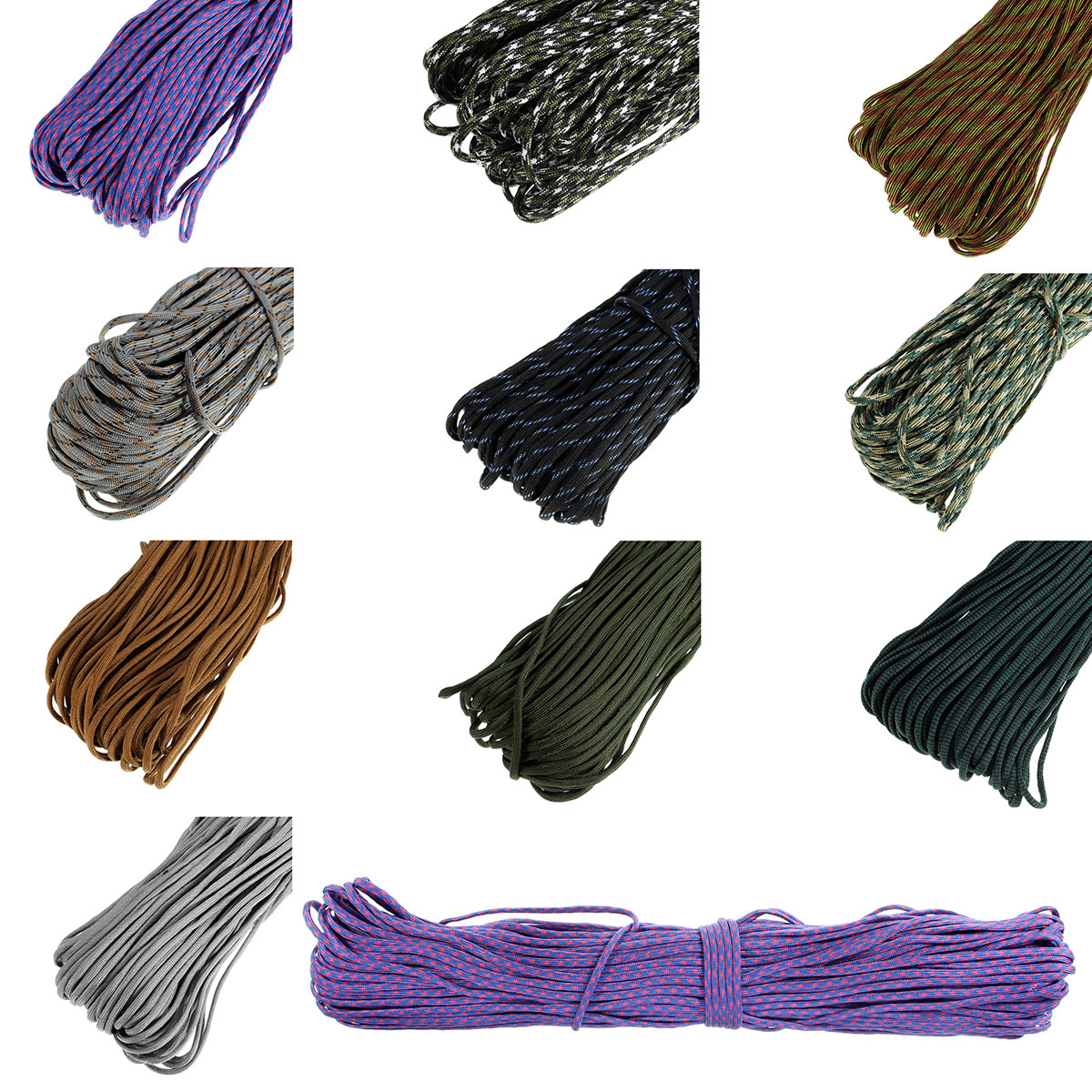 300-Feet-91m-7-Inner-Strand-Mil-Survival-Paracord-Bushcraft-Parachute-Cord-Lanyard-Rope-Type-III-1332797