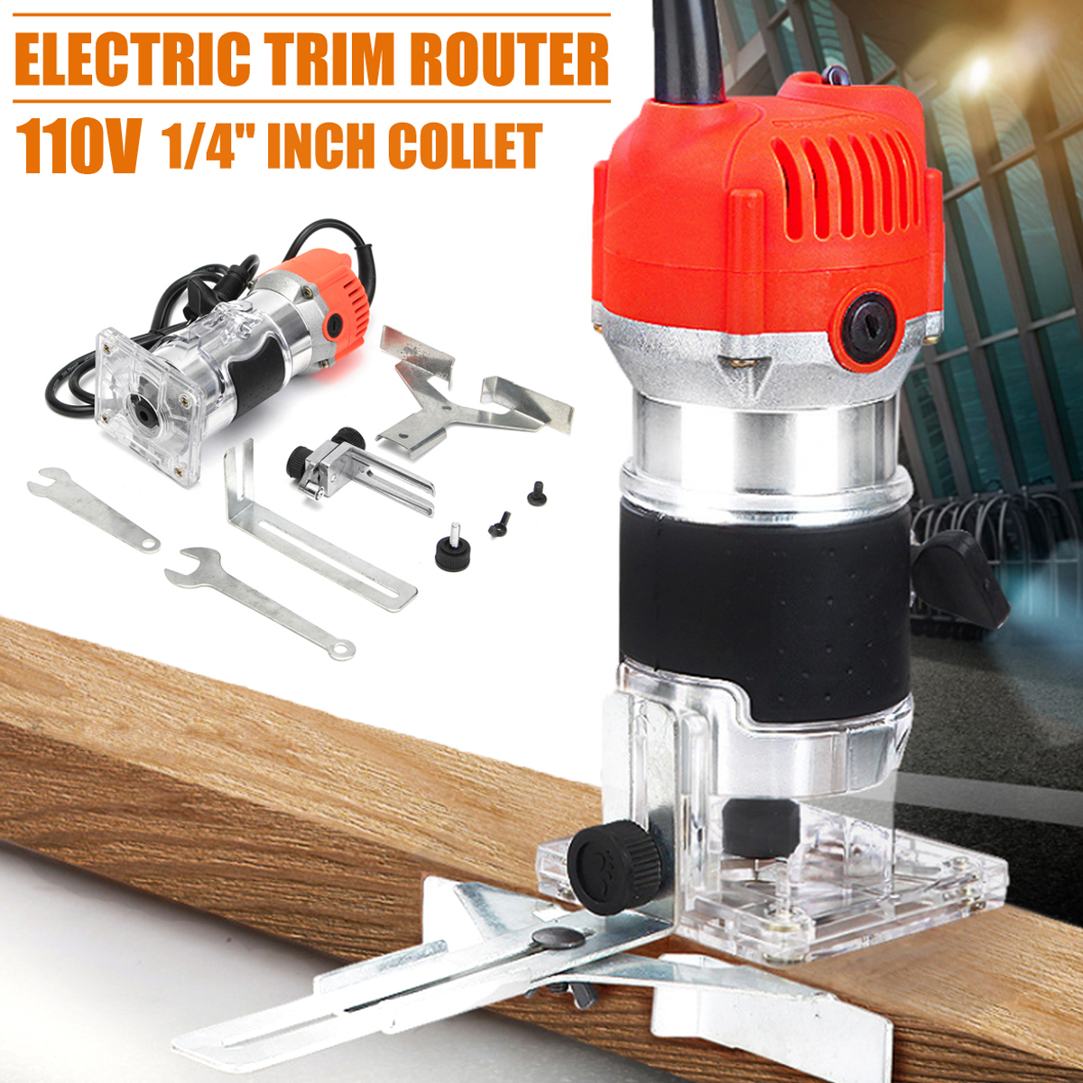 110V220V-680W-Trim-Router-Edge-Woodworking-Wood-Clean-Cuts-Power-Tool-Set-33000RPM-with-Box-1245528