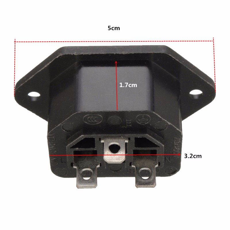 10pcs-Chassis-Female-15A250V-AC-IEC-Inline-Socket-Plug-Adapter-Mains-Power-Connector-1174099