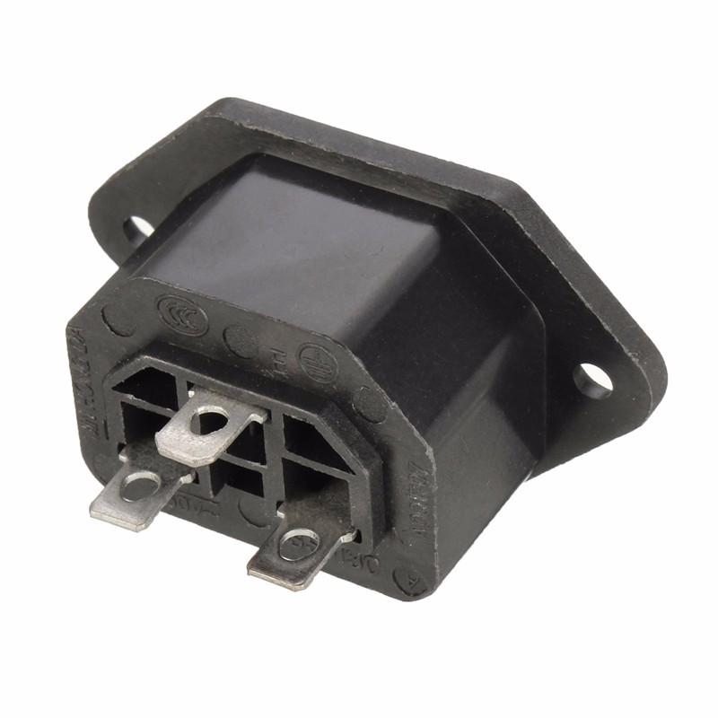 10pcs-Chassis-Female-15A250V-AC-IEC-Inline-Socket-Plug-Adapter-Mains-Power-Connector-1174099