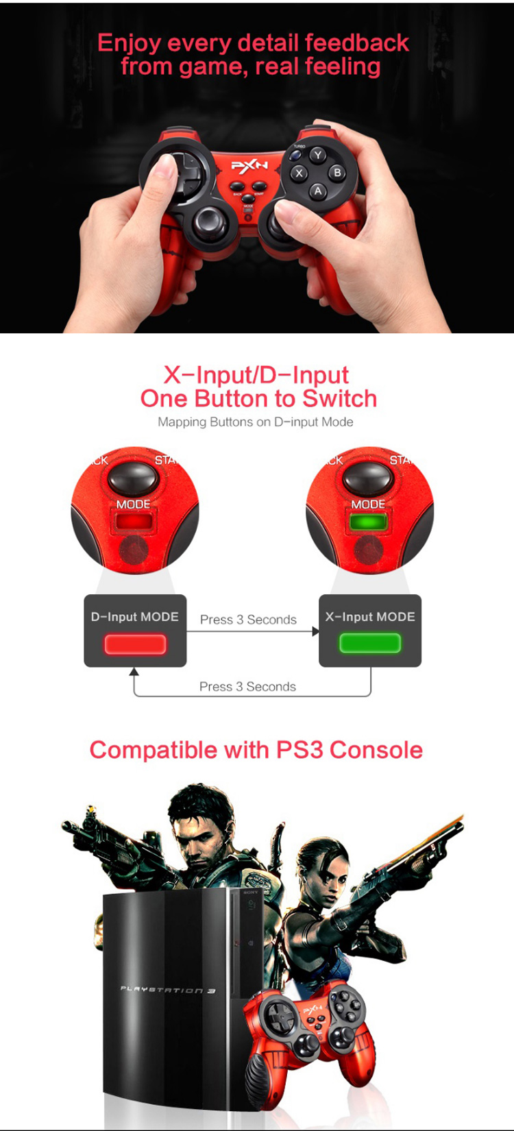 PXN-2902-Sword-24G-Wireless-Zero-Delay-Turbo-Dual-Vibration-Joystick-Gamepad-for-PS3-PC-1285091