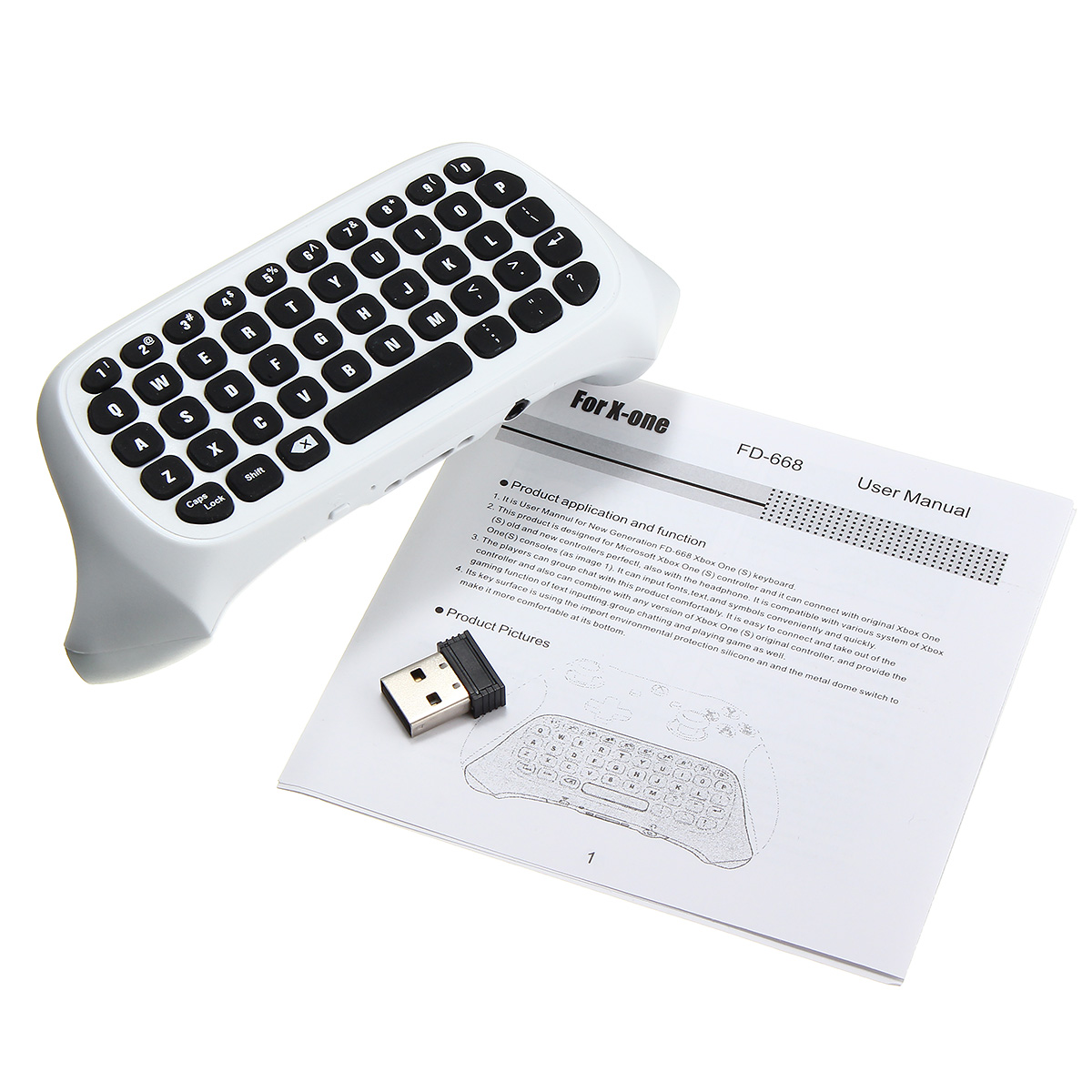 24G-White-Wireless-Message-Chatpad-Keyboard-KeyPad-For-Xbox-One-S-Controller-1162158