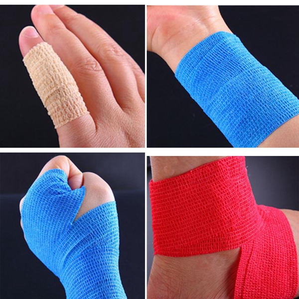 2PCS-Red-Non-woven-Adhesive-Elastic-Supporting-Finger-Arm-Bandage-Tapes-1050620