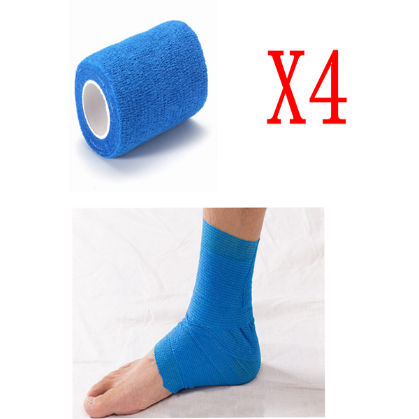 4Pcs-Blue-Ourdoor-Sports-Self-adhesive-Elastic-Gauze-Tape-Care-Bandage-1048941
