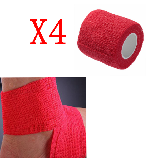 4Pcs-Red-Non-woven-Adhesive-Elastic-Supporting-Finger-Arm-Bandage-Tapes-1049897