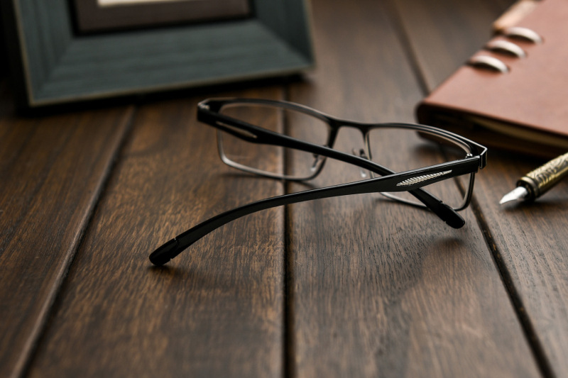 Fashion-Black-Nearsighted-Glasses-Metal-Full-Frame-Myopia-Glasses-1316824