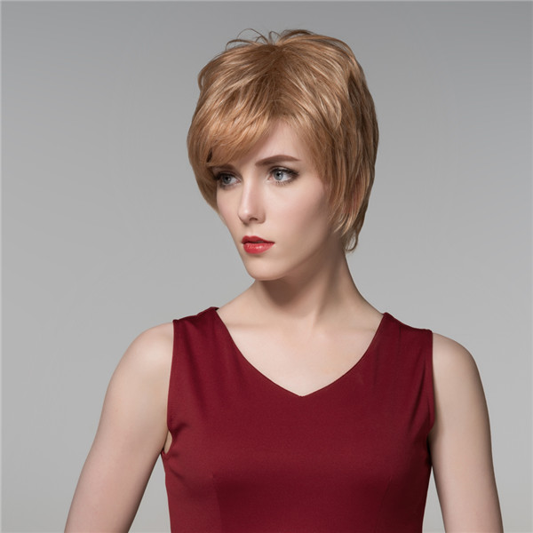 Lady-Short-Cool-Straight-Human-Hair-Wig-Virgin-Remy-Mono-Top-Capless-Side-Bang-Women-14-Colors-1072178