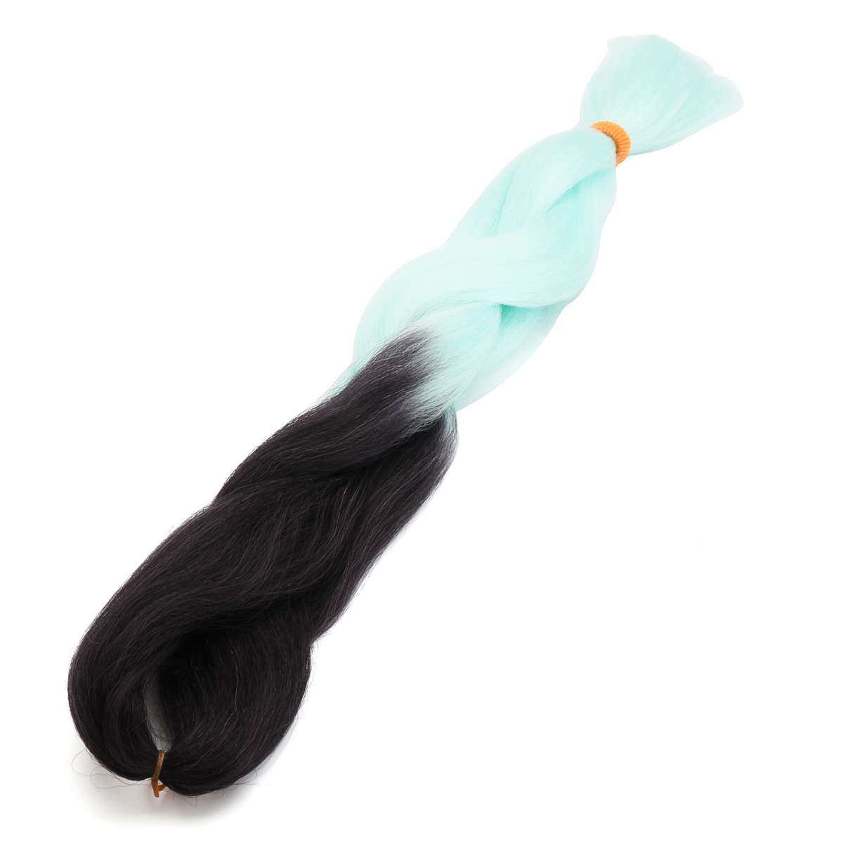 24quot-Black-amp-Mint-Green-Ombre-Dip-Dye-Kanekalon-Braiding-Hair-Extensions-1165100