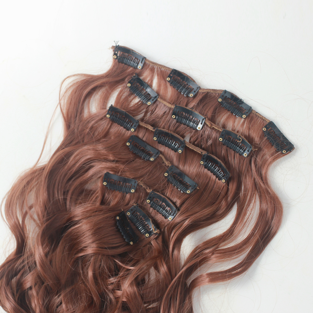 7Pcs-NAWOMI-Body-Wave-Heat-Resistant-Friendly-Clip-In-Synthetic-Hair-Extension-177-Inch-30-Brown-994558