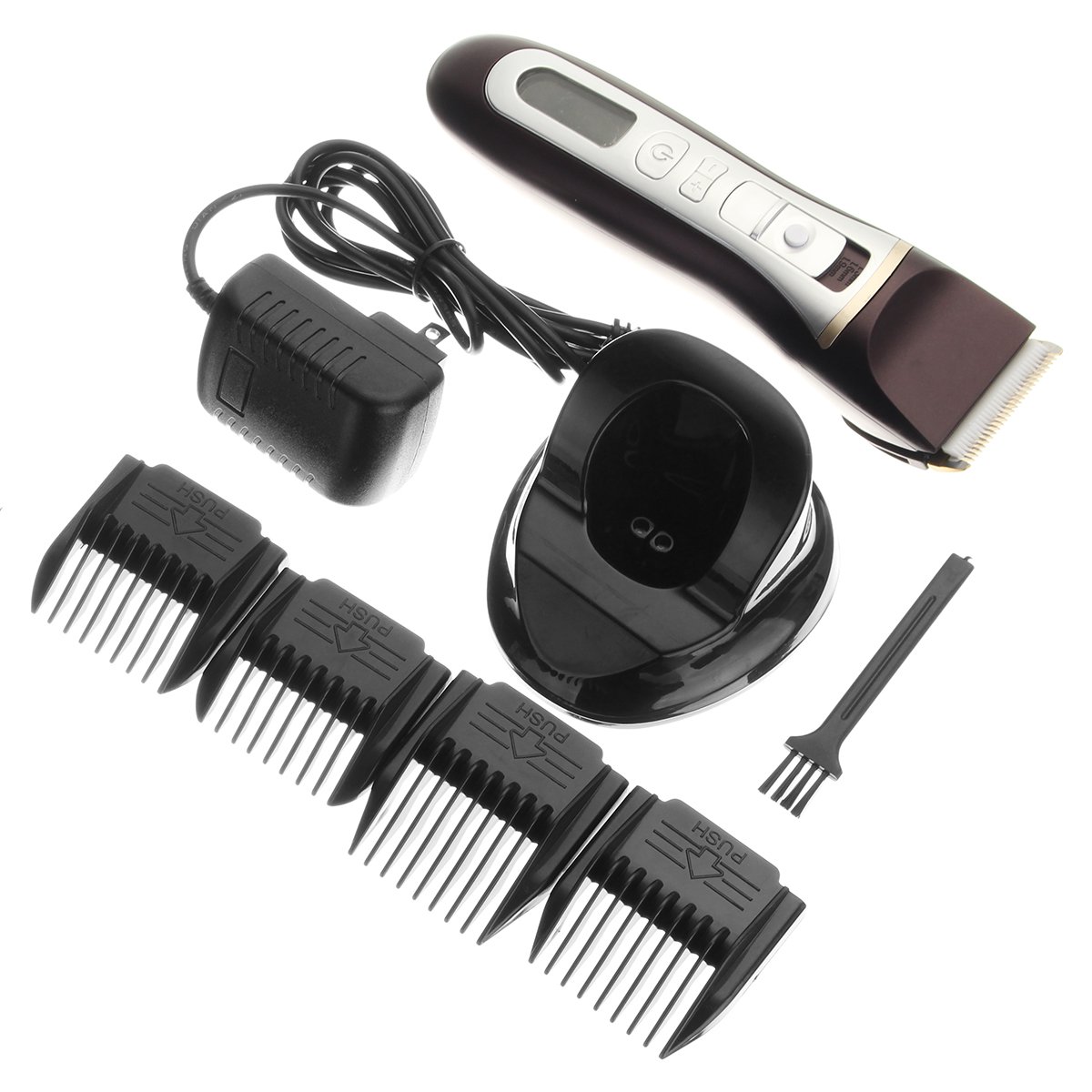 100V-240V-Electric-Hair-Clipper-Gold-Black-Charging-LCD-Display-Hair-Trimmer-With-Comb-1272013