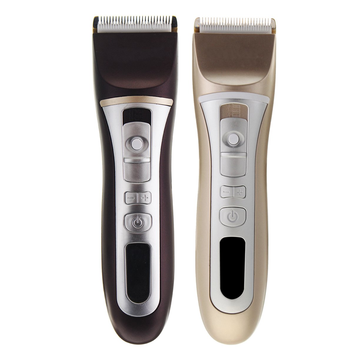 100V-240V-Electric-Hair-Clipper-Gold-Black-Charging-LCD-Display-Hair-Trimmer-With-Comb-1272013