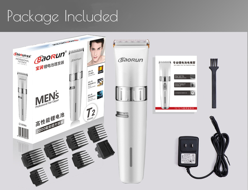 BaoRun-T2-Pro-Electric-Hair-Clipper-Titanium-Ceramic-Blade-Beard-Shaver-Trimmer-110V-240V-1254609