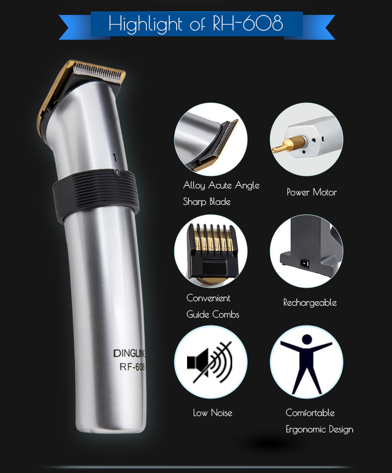 DINGLING-RF-608-Electric-Hair-Clipper-Trimmer-Rechargeable-Men-Child-Low-Noise-220V-1254894