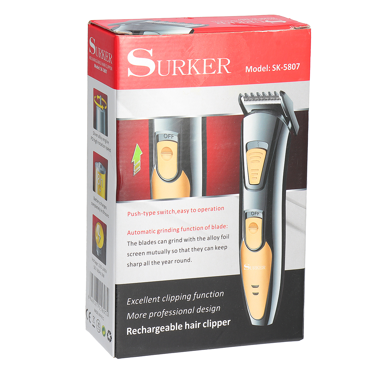 Surker-Electric-Hair-Clipper-Trimmer-Shaver-Men-Children-Barber-Salon-Home-Use-Rechargeable-220-240V-1306227
