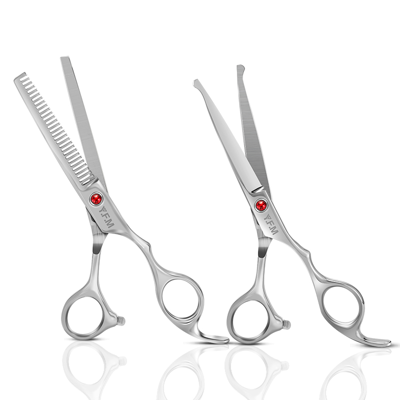 YFMreg-4Cr-6-Stainless-Steel-Hair-Scissors-Thinning-Cutting-Barber-Shears-Hairdressing-Hair-Styling--1250956