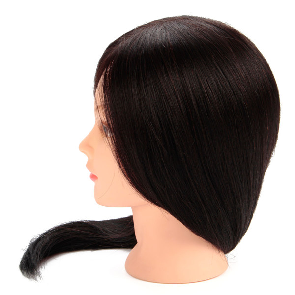 100-Black-Practice-Mannequin-Real-Human-Hair-Training-Head-Hairdressing-Cutting-Clamp-Holder-1045675