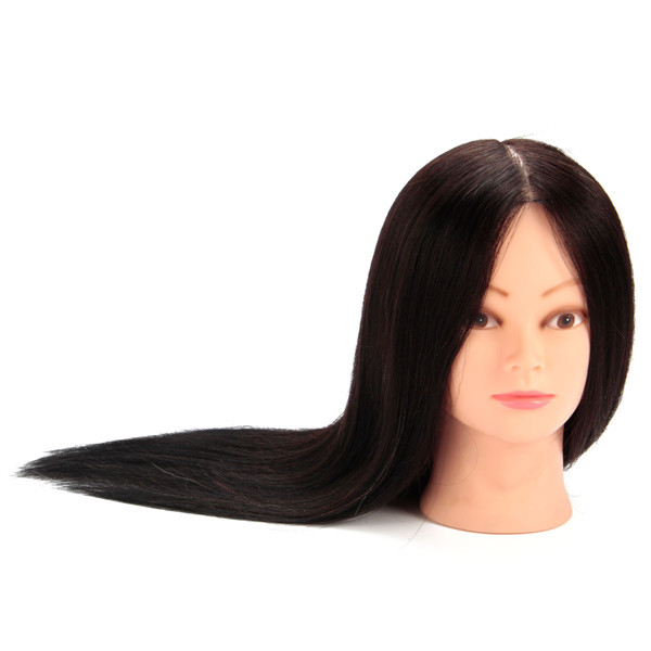 100-Black-Practice-Mannequin-Real-Human-Hair-Training-Head-Hairdressing-Cutting-Clamp-Holder-1045675