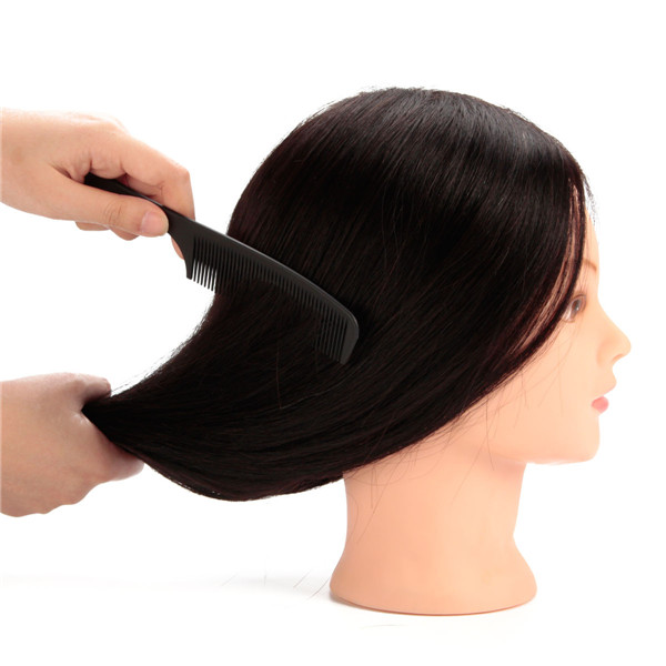 100-Black-Practice-Mannequin-Real-Human-Hair-Training-Head-Hairdressing-Cutting-Clamp-Holder-1045675