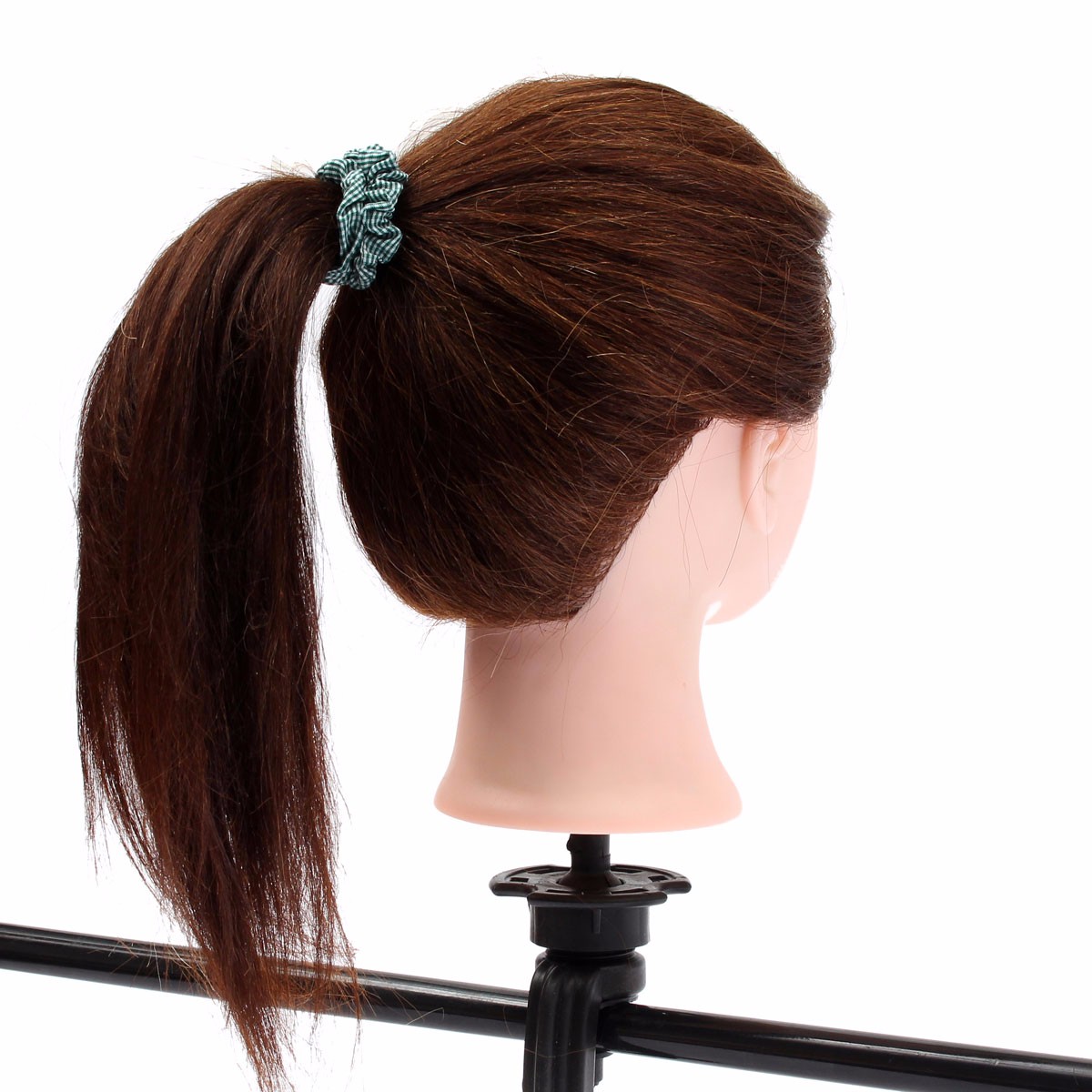 20quot-Brown-90-Human-Hair-Hairdressing-Training-Head-Mannequin-Model-Braiding-Practice-Salon-Clamp-1111877