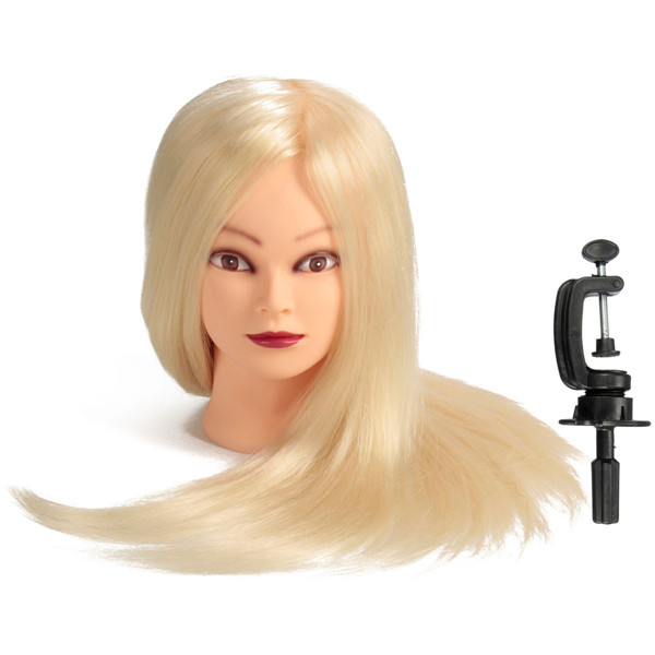 24quot-White-80-Real-Human-Hair-Practice-Mannequin-Head-Hairdressing-Mannequin-Training-Clamp-1044955